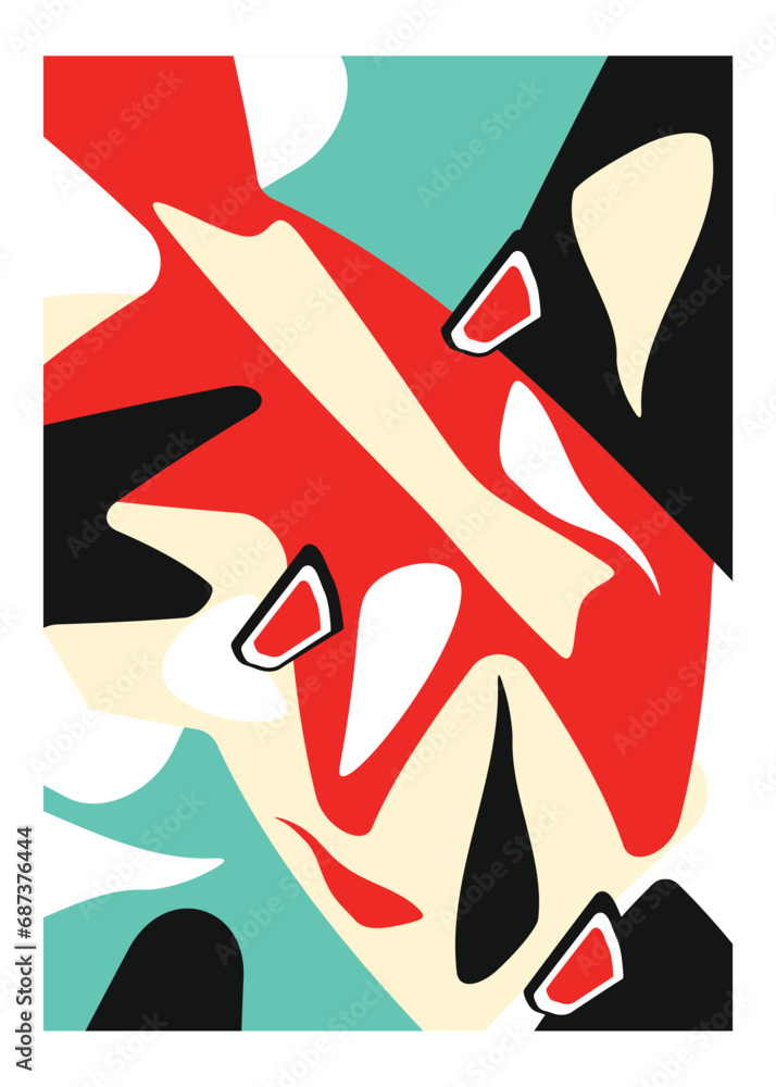 Poster abstract geometric pattern background design, modern neo geo pattern, vector geometric pattern desig
