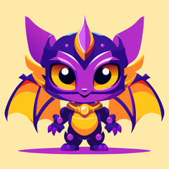 Dark Dragon Cyberpunk Big eye cute stand full body