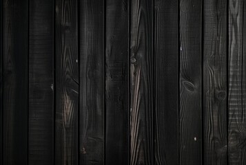 top view of black wood texture of wooden planks. generative ai