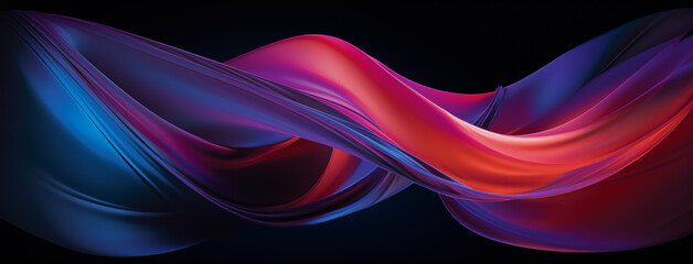 Abstract 3D wave blue, purple, pink wavy background. Lines and stripes glowing neon futuristic mobile banner. Modern digital effect , dynamic energy flow graphic resource by Vita - obrazy, fototapety, plakaty