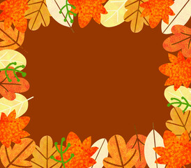 autumn leaves frame