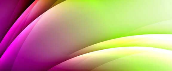 Dynamic flowing waves on gradient color background. Vector illustration For Wallpaper, Banner, Background, Card, Book Illustration, landing page