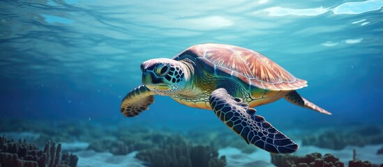 Fototapeta premium Beach-dwelling sea turtle