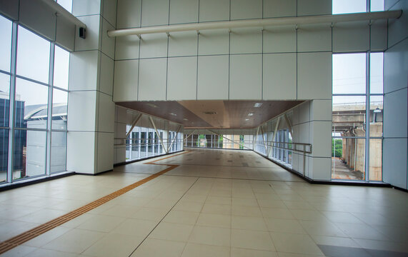The atmosphere at Halim High Speed ​​Train Station, Jakarta, Indonesia. The High Speed Train is a new developed modern transportation mode from Jakarta to Bandung.