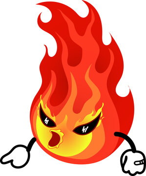 graphic illustration of a beautiful fire cartoon image, this vector is great for icons, logos, banners, covers, and more