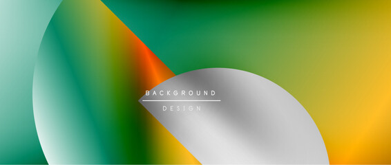 Obraz premium Circles and round shapes with gradients. Minimal abstract background, round geometric shapes, clean and structured design