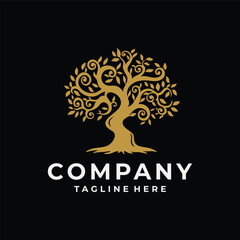 Tree logo template vector	