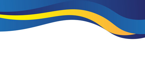wave blue and yellow background vector illustration