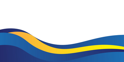 wave blue and yellow background vector illustration