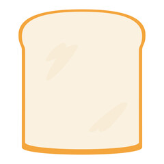 シンプルな食パンのベクターイラスト。