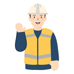 A Portrait of an Industrial Man Engineer