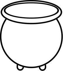 Big Pan Wok  Vector Line/Outline Illustration and icon, etc