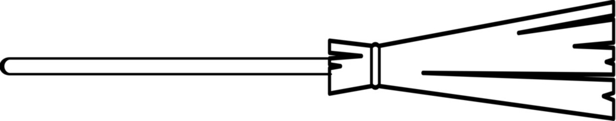 Broom  Vector Line/Outline Illustration and icon, etc