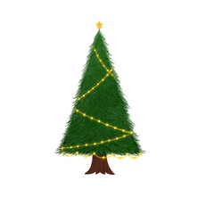 Christmas tree - hand drawn