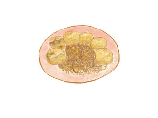 たこ焼きと焼きそば