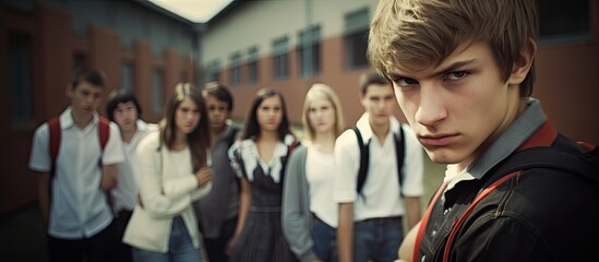 Student bullying in school perpetrated by youth.