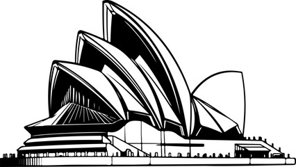 Naklejka premium Sydney Opera House outline