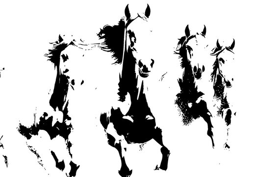 silhouette of a horse