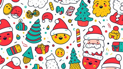 Christmas background Ilustration of traditional Santa Claus or Father Christmas. Festive Holiday design for greeting card, cover or poster. Generative AI