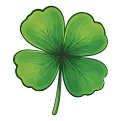 Four leaf clover, Lucky clover St Patrick Day irish holiday shamrock symbol isolated transparent png