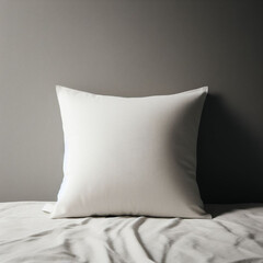 mock up white pillow on mattress