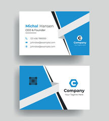 vector clean Professional modern simple unique blue minimalist gold elegant vector style modern business card template