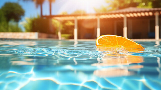 cocktail in the pool HD 8K wallpaper Stock Photographic Image 