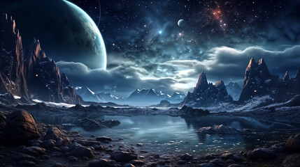 Wonders landscape of outer space