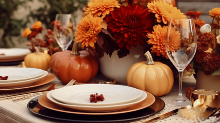 Obraz na płótnie Canvas autumn still life with pumpkin