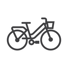 Bicycle. Bike icon vector. Cycling concept. Sign for bicycles path Isolated on white background. Trendy Flat style for graphic design, logo, Web site, social media, UI