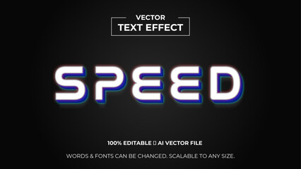Speed typography premium editable text effect - Style text effects. banner, background, wallpaper, flyer, template, presentation, backdrop. editable text effect. vector illustration