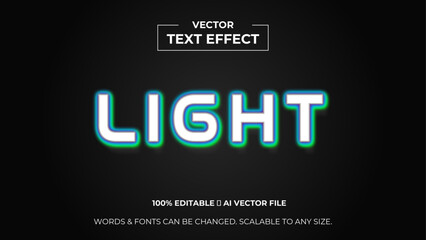 Light typography premium editable text effect - Style text effects. banner, background, wallpaper, flyer, template, presentation, backdrop. editable text effect. vector illustration