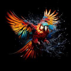 Obraz premium macaw flying on background