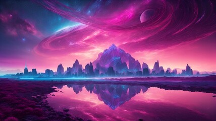 sunrise over the lake