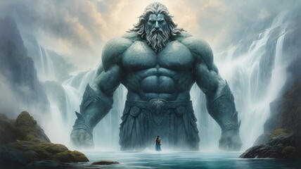 waterfall in the mountains