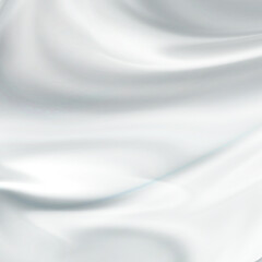 Abstract gray curve gradient background. Soft light, empty studio, space effect. Veil, folds and haze, snow-white wallpaper. Illustration