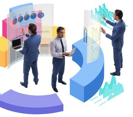 Trader working in technical visualization environment