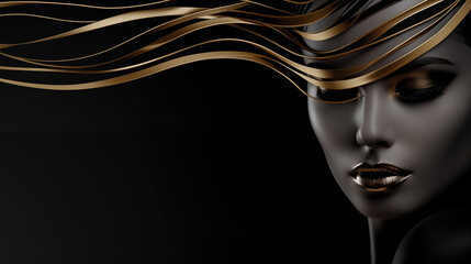 luxury black and gold concept. Generative AI