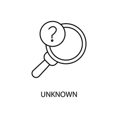 unknown concept line icon. Simple element illustration.unknown concept outline symbol design.