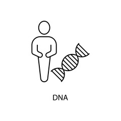 DNA concept line icon. Simple element illustration.DNA concept outline symbol design.