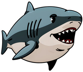 Fototapeta premium Professional shark border coloring and design. 