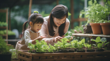 Planting vegetable Generative Ai