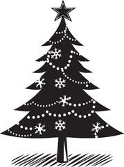 Simple vector drawing of a Christmas tree