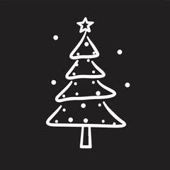 Simple vector drawing of a Christmas tree