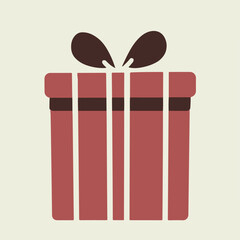 Simple vector drawing of New Year's gift