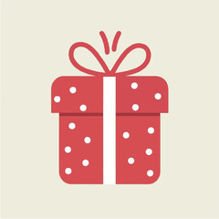 Simple vector drawing of New Year's gift