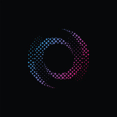 Abstract Circle Dotted Logo Design Template