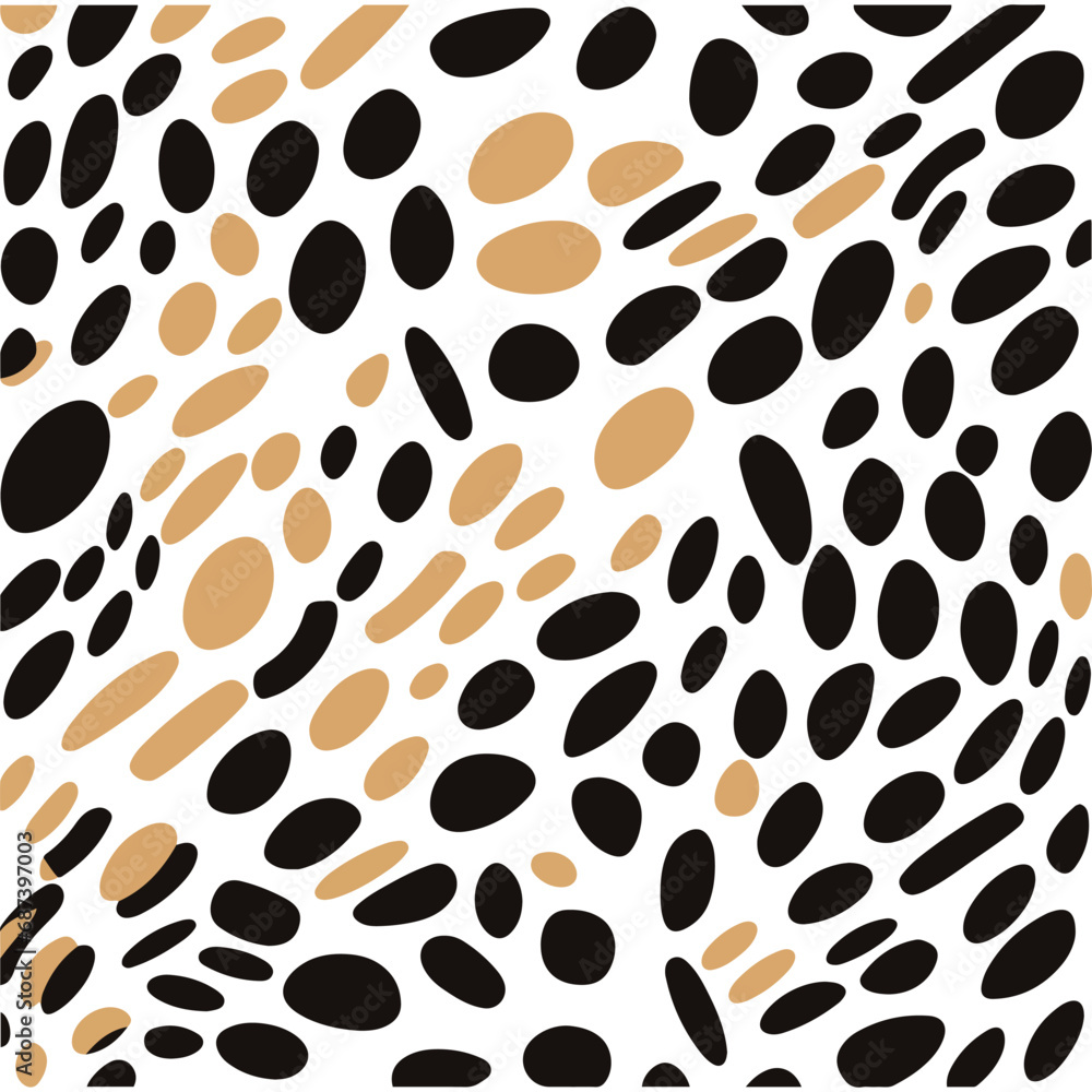 Poster seamless leopard pattern design vector