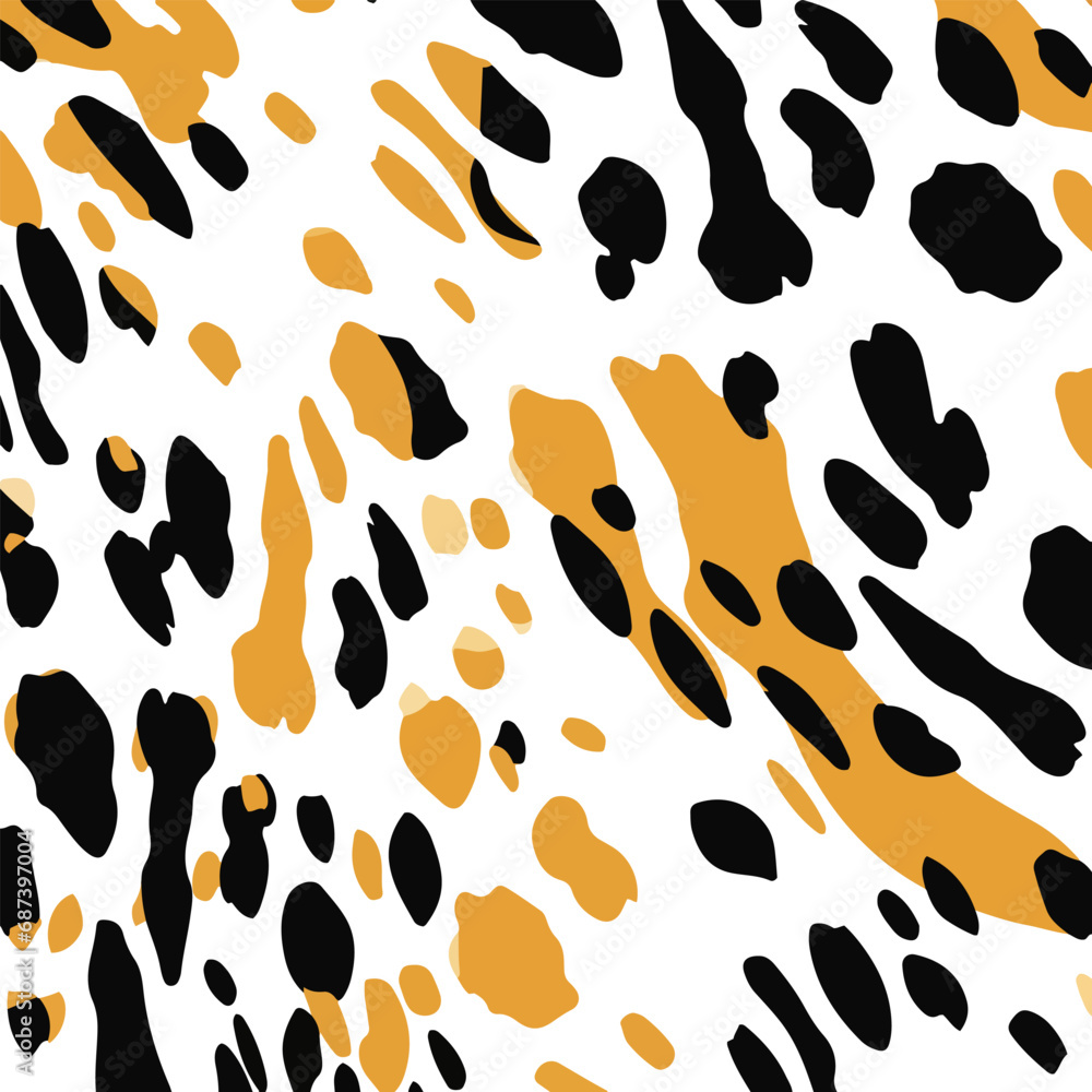 Poster leopard texture print background design