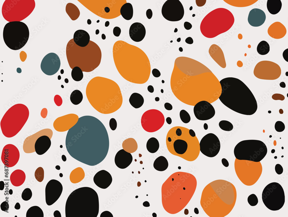 Poster seamless pattern with dots background design